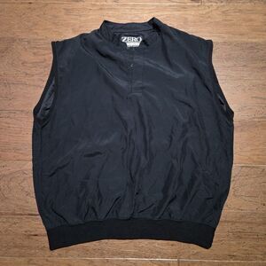 Zero Restriction Golf Vest Mens XL Black USA 1/4 Snap Windbreaker Outerwear ZR